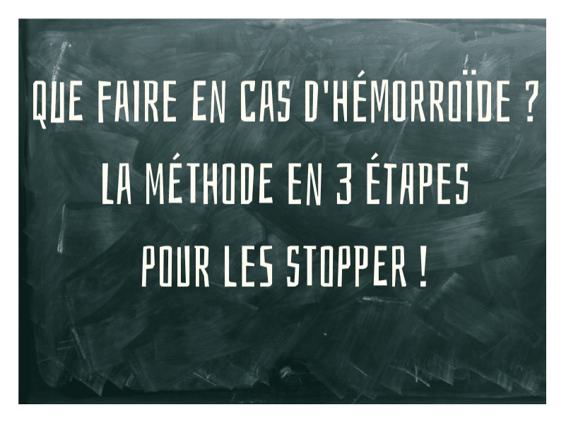 hemoroide que faire